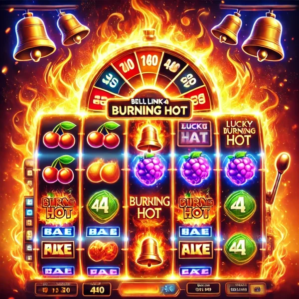 Bell Link 40 Burning Hot, flaming tema ve jackpot sembolleriyle kazanç dolu bir slot oyunu deneyimi sunuyor.