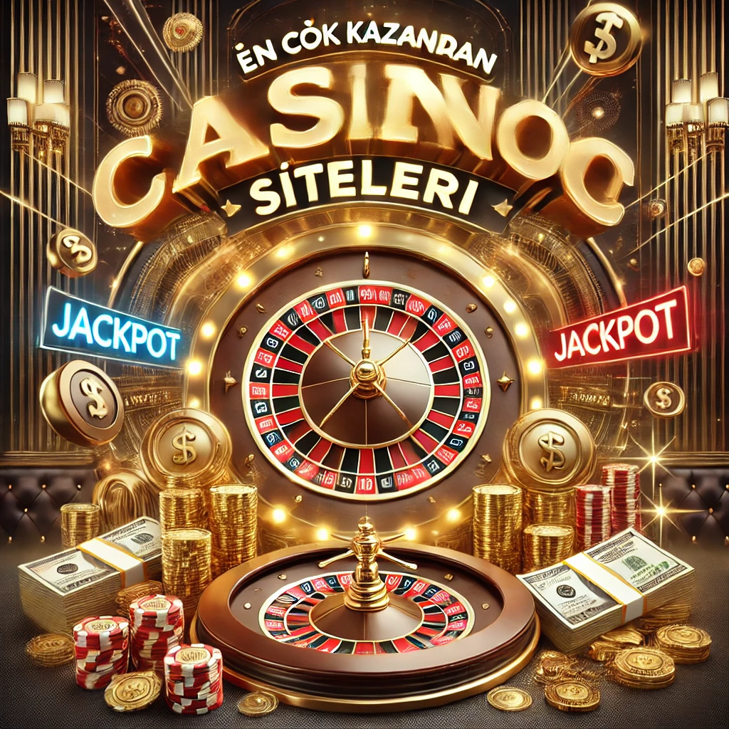 En çok kazandıran casino sitelerini temsil eden lüks bir görsel. Yüksek kazançlar ve jackpot fırsatları.